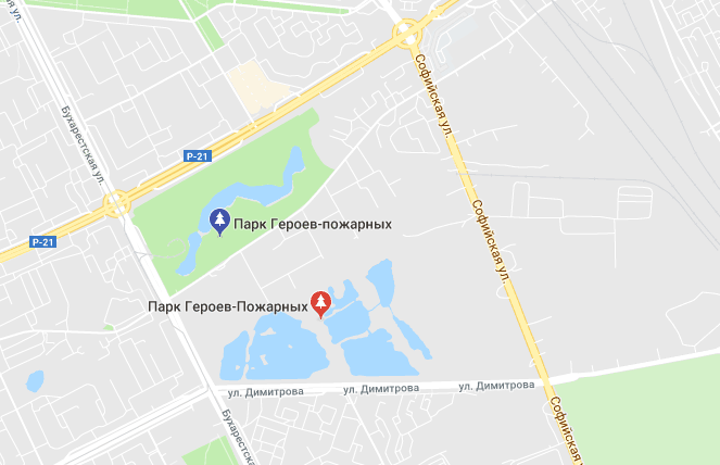 Парк героев пожарных карта