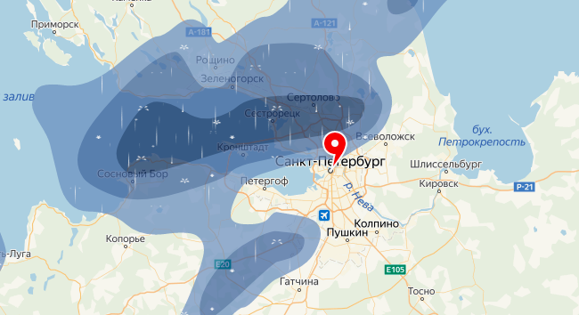 Карта осадка санкт петербург