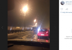 ДТП у Вантового моста затормозило движение на КАД