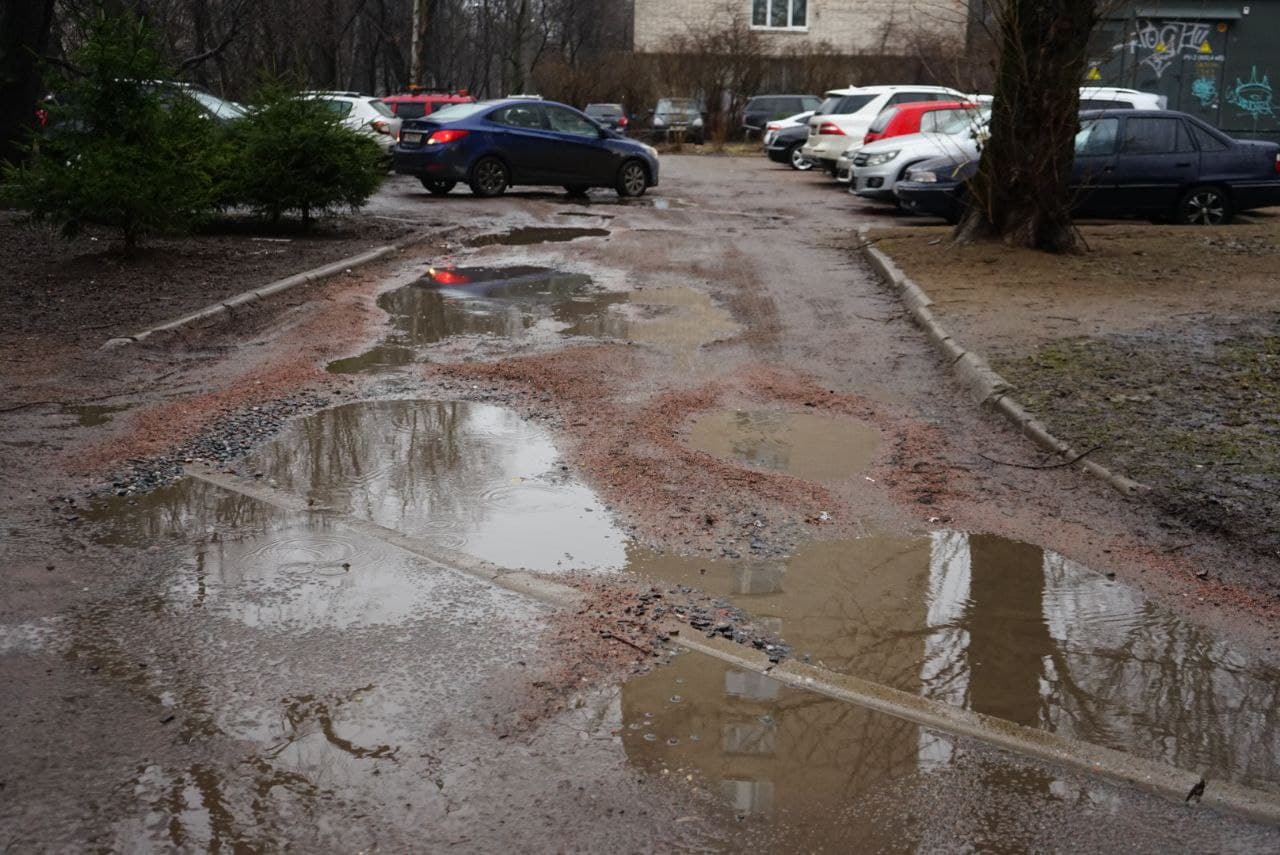 Петербуржцы месят ногами весеннюю грязь и припоминают комитету по благоустройству реагенты