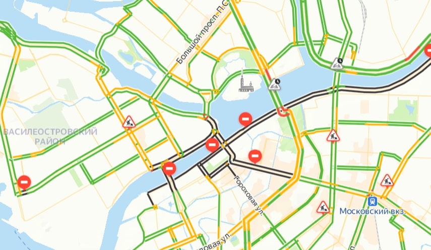 Пробки на Васильевском острове. Пробки в Кронштадте. Пробки в Питере.