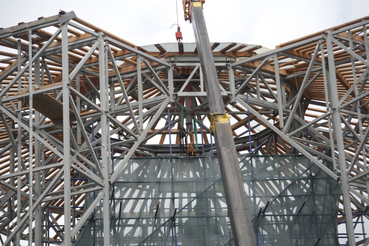 С памятника Николаю I начали снимать леса после трех лет реставрации: фоторепортаж Gazeta.SPb