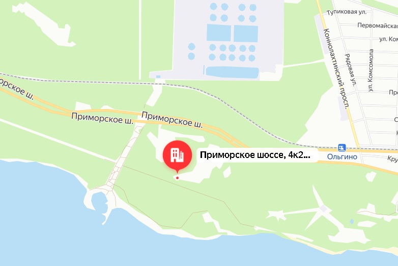 Карта спб приморское шоссе