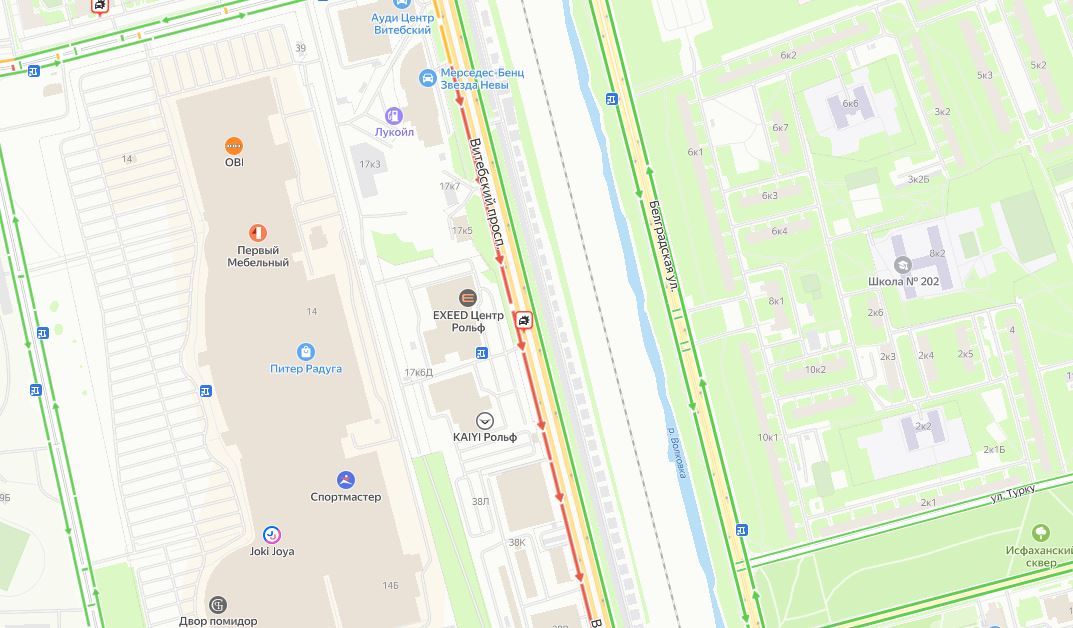 Витебский лишился двух полос после ДТП двух легковушек