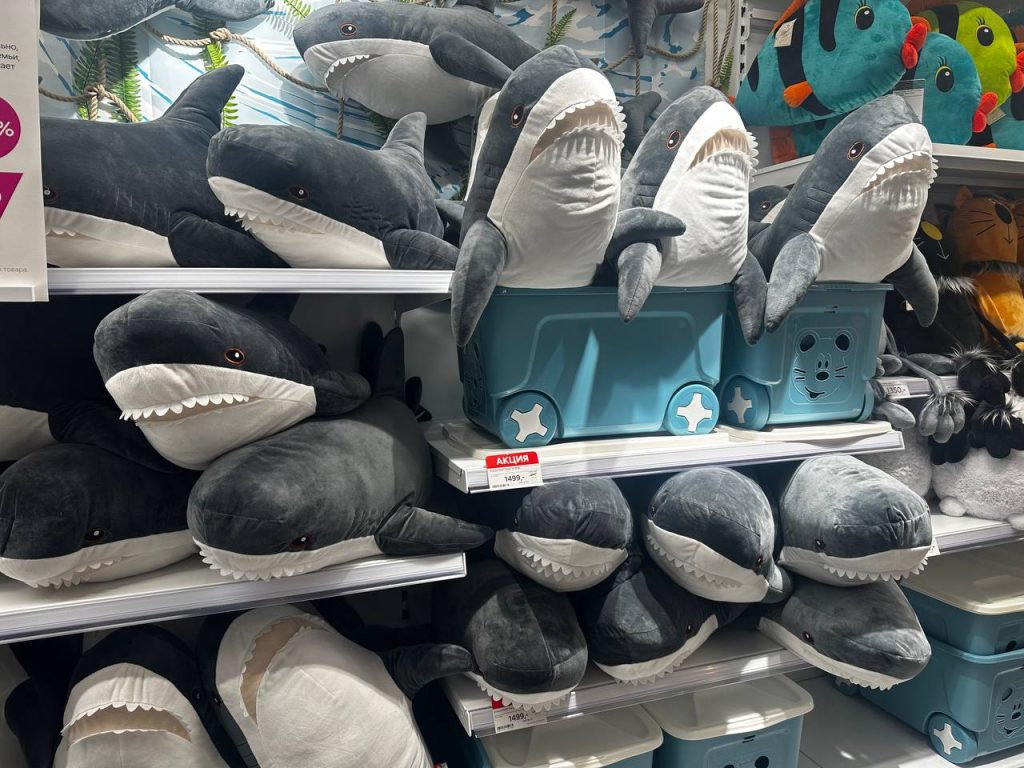 Петербуржцы отстояли очередь за плюшевыми акулами: аналог IKEA распахнул свои двери