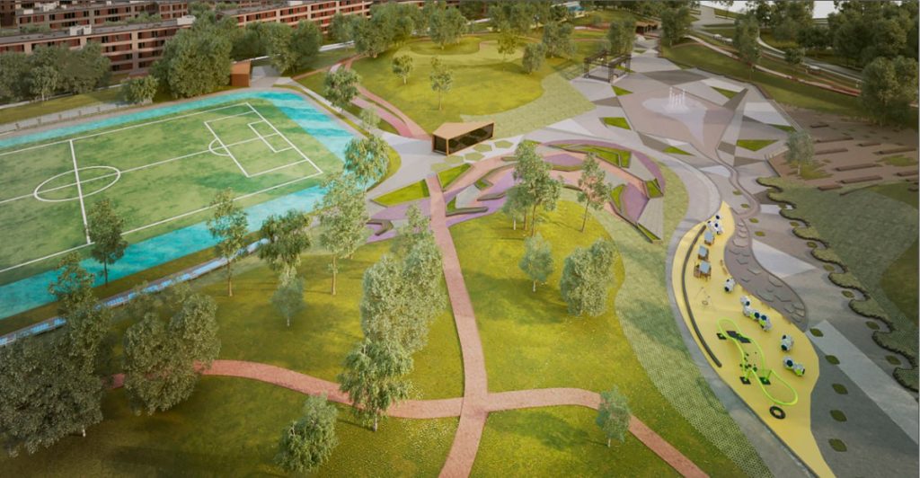 В экорайоне «Юнтолово» создадут новое парковое пространство