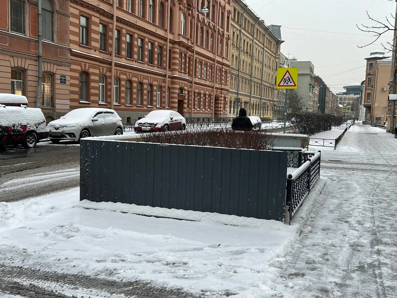 Жители Центрального района боятся поскользнуться из-за новых ограждений